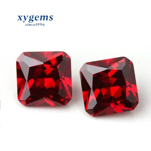 Xygems Vierkante Octagon Prinses Cut Granaat Synthetische Losse Edelsteen