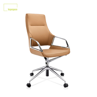 Chaise de bureau pivotante moderne avec support lombaire, fauteuil de direction massant, réglable en hauteur, avec accoudoirs, en cuir