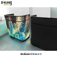 Cabina de DJ Digital LED D-King, Pantalla LED Portátil, Soporte de Mesa para Cabina, Panel de Visualización LED para Discotecas, Bares y Escenarios