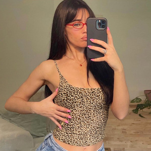 Channel Trendy Summer Spaghetti Strap Slim Fit Y2K Cheetah <strong>Leopard</strong> <strong>Print</strong> Cropped <strong>Cami</strong> <strong>Tops</strong> for Women - Product Image 5
