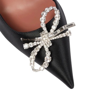 Zapatos de Tacón Alto de Satén con Lazo de Mariposa para Mujer, Elegantes para Otoño, Boda, Novia, Tacones Finos Súper Altos, Punta Puntiaguda, Sin Cordones - Product Image 3