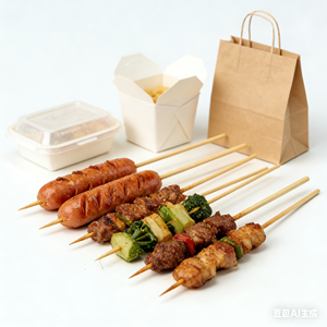 Pinchos de Bambú ECO Premium de 40cm y 4mm, Resistentes al Calor, Desechables, 100% Ecológicos, Portátiles, para Asar Cordero, Barbacoa, Camping y Cocina - Product Image 5