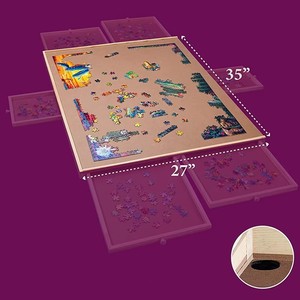 Tùy Chỉnh Câu Đố Bảng Thân Thiện Với Môi Di Động Nhiều Ngăn Kéo 1500 Miếng Chơi Game Bằng Gỗ Hội Đồng Quản Trị Trò Chơi Ghép Hình Câu Đố - Product Image 6