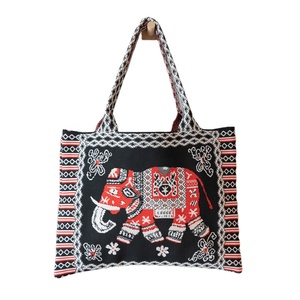 Sac à main fourre-tout tricoté pour femme style national sud-est asiatique motif éléphant - Product Image 2