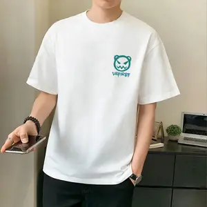 高品質の男性高級カスタムヘビー綿100% カミセタ特大Tシャツブランクモックネックヘビーウェイト特大ボクサーTシャツ