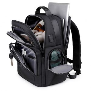 Mochila Negra Multifuncional 1680D al por Mayor, con Múltiples Bolsillos, Puerto USB, para Portátil, Viajes, Moda, Estilo Vintage, para la Ciudad, Negocios y Desplazamientos - Product Image 6