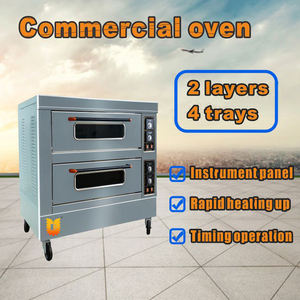 Horno de Convección Eléctrico/a Gas de Acero Inoxidable de Una Plataforma y 2 Bandejas, Horno para Hornear Pequeño para Panadería, Cafetería, Restaurante - Product Image 2