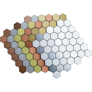 Foshan Factory Grey Hexagon Brushed Aluminum Peel and Stick Mosaic <b>Tile</b> for Wall Decoration - Product Image 4