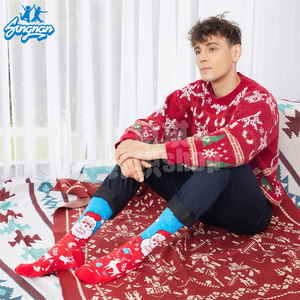 Vente en gros Chaussettes de sport de Noël unisexes Chaussettes de Noël laides en coton Offre Spéciale pour hommes et femmes - Product Image 3