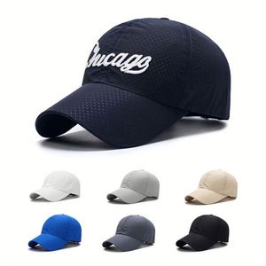 Gorra de béisbol de malla personalizada para hombre, gorra de poliéster para verano, protección solar para exteriores, transpirable, gorra de pesca con visera de pico de pato - Product Image 1