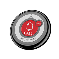 Bouton d'appel de serveur sans fil Transmetteur de téléavertisseur de restaurant Cloche d'appel pour Bar Café Service à la clientèle
