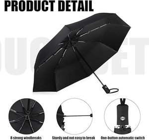 Cheap High Quality OEM Wholesale Spot Goods Full Automatic Rain <b>Umbrellas</b> 8K <b>Windproof</b> Customised <b>Umbrella</b> With LOGO - Product Image 3