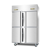 Conception antirouille de congélateur multi-portes en acier inoxydable à double température de qualité supérieure avec technologie de fraîcheur professionnelle pour un stockage prolongé de la viande
