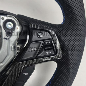 Volant de voiture en cuir perforé et fibre de carbone pour Hyundai Veloster - Vente en gros - Product Image 5