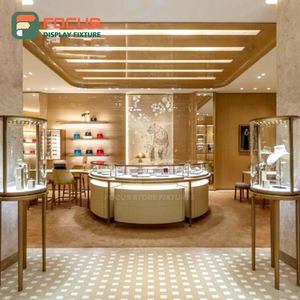 Luxury Jewelry <b>Shop</b> Showcase Design Glass Display Cabinet With Led Spot Light Lockable Storage Cabinet - Product Image 2