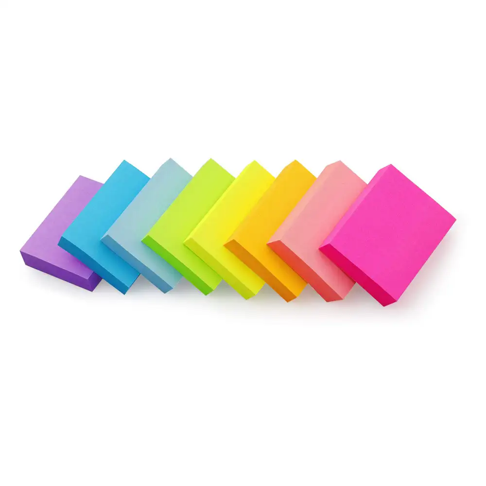 चमकीले रंग चिपचिपा नोट्स 3x3 इंच स्वयं-छड़ी पैड ज्ञापन पैड आसान घर कार्यालय के लिए पोस्ट करने के लिए नोट पैड