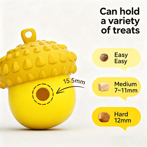 Juguete Masticable Interactivo <span class=keywords><strong>para</strong></span> Perros con Dispensador de Golosinas, de Goma Duradera y No Tóxica, Comedero Lento con Rompecabezas y Limpieza Dental - Product Image 5