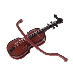 Casa de muñecas Accesorios Miniaturas Violín Instrumentos musicales Modelo Juguetes Muñecas Muebles