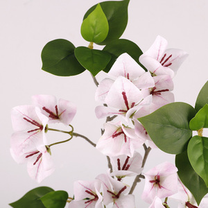 Artificial Bougainvillea Plant <b>Light</b> Pink White Green <b>Leaves</b> High Simulation Indoor Decor Wedding Decoration Single Piece - Product Image 4