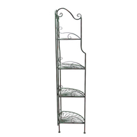 Étagère de rangement au sol multicouche pliante coin Triangle Pot de fleur étagères support de plante multifonction fer forgé métal pliable