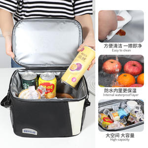 Venta caliente portátil Oxford poliéster almuerzo nevera bolsa impermeable Oficina al aire libre fiesta Picnic cremallera duradero elegante para - Product Image 3