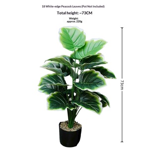 Árbol del Viajero de 18 Cabezas, Planta Artificial Nórdica de 12 Cabezas con Hojas de Plátano, Monstera y Areca, Decoración Verde para Bodas y Jardines - Product Image 3