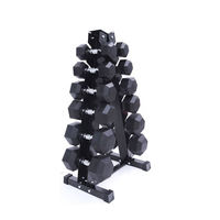 Support de haltères multifonctionnel Type-A pour entraînement de force, réglable, en caoutchouc, pour haltères de gym à tête ronde ou triangulaire