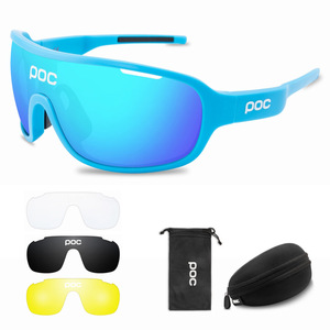 <span class=keywords><strong>Lunettes</strong></span> de vélo de montagne MTB Cycle Eyewear 4 Lentilles Set Cycling Glasses Bike Sport <span class=keywords><strong>POC</strong></span> Sunglasses - Product Image 2