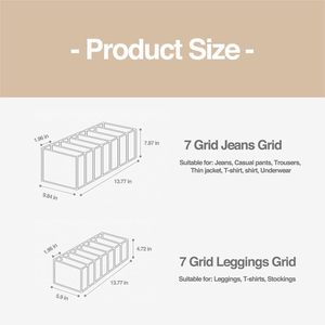 New Rectangle Nylon Foldable Clothing <b>Storage</b> Organizer <b>for</b> <b>Drawer</b> Underwear Bra Socks with Divider - Product Image 4