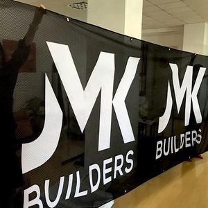 热卖定制标志印花网眼横幅织物形状促销旗帜 & 横幅 - Product Image 2