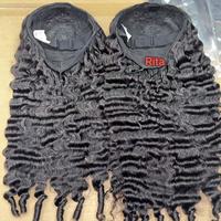 Perruque bandeau 180% cheveux humains bruns lisses, perruques en cheveux vierges indiens bruts, demi-perruque bandeau ajustable naturelle avec mèches en vrac