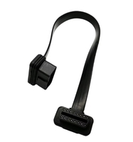 Câble d'extension OBD II J1962 16 broches (1 mâle vers 1 femelle) – Adaptateur plat à connexion complète – Prise en charge de la personnalisation