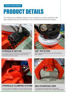 Excavator Attachments Prefabricated Pile Setter Rotating <strong>Telegraph</strong> <strong>Pole</strong> Clamp with Pressure-maintaining Valve Cylinder <strong>for</strong> <strong>Sale</strong> - Product Image 4