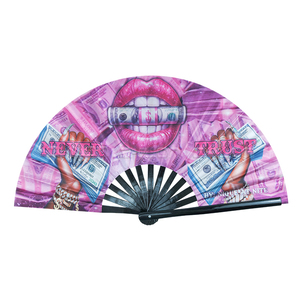 कस्टम व्यक्तिगत मुद्रण बड़े आकार के फोल्डिंग क्लैक हैंड फैन सबलिमिनेशन यूव रिएक्टिव बांस के प्रशंसक - Product Image 3
