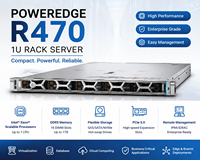 Server Rak 1U R470 Prosesor Intel Xeon 6 Memori DDR5 ECC Server Pusat Data Enterprise NVMe