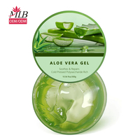 Gel organique naturel pur naturel pur privé hydratant apaisant gel d'aloe vera de réparation de coup de soleil pour le visage et le corps