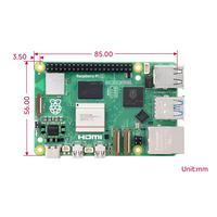 Opciones de RAM para Raspberry Pi 5, Procesador BCM2712 de 2.4GHz, CPU de Cuatro Núcleos y 64 bits Arm Cortex-A76, Fabricado con Controlador de E/S RP1