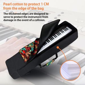 Échantillon gratuit : Housse de transport pour clavier 61 touches en tissu 420D rembourrée avec poignée et bandoulière réglable - Product Image 3