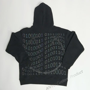 Anyu indumento personalizzato con cappuccio riflettente <span class=keywords><strong>Anime</strong></span> stampa da uomo felpe riflettenti stile Street oversize felpa con cappuccio <span class=keywords><strong>abbigliamento</strong></span> riflettente - Product Image 3