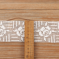 Nouvelle arrivée bordure respectueuse de la peau 100% coton dentelle fleur Crochet dentelle garniture pour les femmes robe