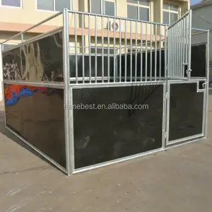 Cheap exterior double swivel stable doors for horses temporary pvc panel horse stall outside stable box