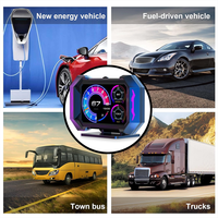 Affichage tête haute OBD2 HUD pour voiture avec GPS, jauge numérique multifonction pour la vitesse, le régime moteur, la température de l'huile et de l'eau, l'altitude