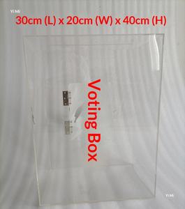 Urna Rectangular Transparente Roja con Compartimentos para Donaciones, <span class=keywords><strong>Opiniones</strong></span>, Licitaciones y Contenedores Grandes/Pequeños para Objetos Perdidos/Encontrados - Product Image 2