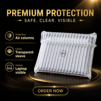 Sac d'emballage professionnel antichoc pour ordinateur portable avec colonnes d'air
