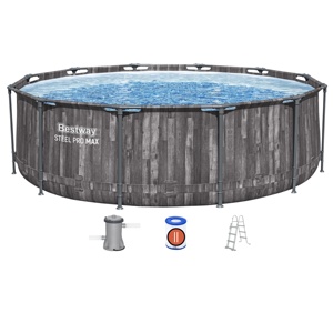 <span class=keywords><strong>Bestway</strong></span> 5614X Steel Pro MAXAbove Ground Pool Set Redondo 3,66 M X 1,00 m con <span class=keywords><strong>Bomba</strong></span> de Filtro, escalera, Cartucho de filtro - Product Image 1