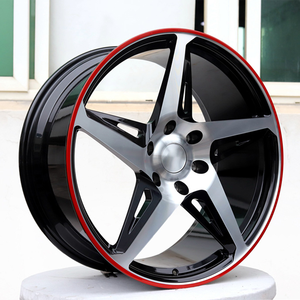 Oferta Especial: Llantas de Aleación Modificadas para Carreras con Tecnología Flow Forming, Borde Rojo y Radios Plateados, 19-22 Pulgadas, 5x120 5x114.3 - Product Image 2