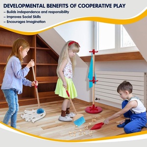 <span class=keywords><strong>Chariot</strong></span> de ménage détachable détachable pour enfant, accessoires de soins ménagers, ensemble de nettoyage, jouets de nettoyage de la maison - Product Image 4