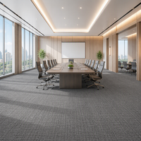 Moquette murale en nylon uni de 8 mm pour salle de conférence d'hôtel, tapis commercial pour projets
