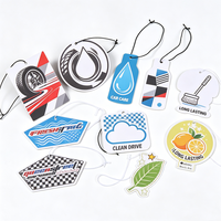 Cadeau promotionnel, accessoires de voiture, échantillon gratuit, désodorisants de voiture en papier suspendus, forme personnalisée, désodorisants de voiture pour le detailing automobile