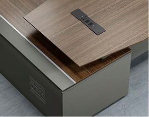 도매 L 모양 사무실 컴퓨터 테이블 현대 가구 세트 관리자 사무용 책상 파일 캐비닛 - Product Image 2